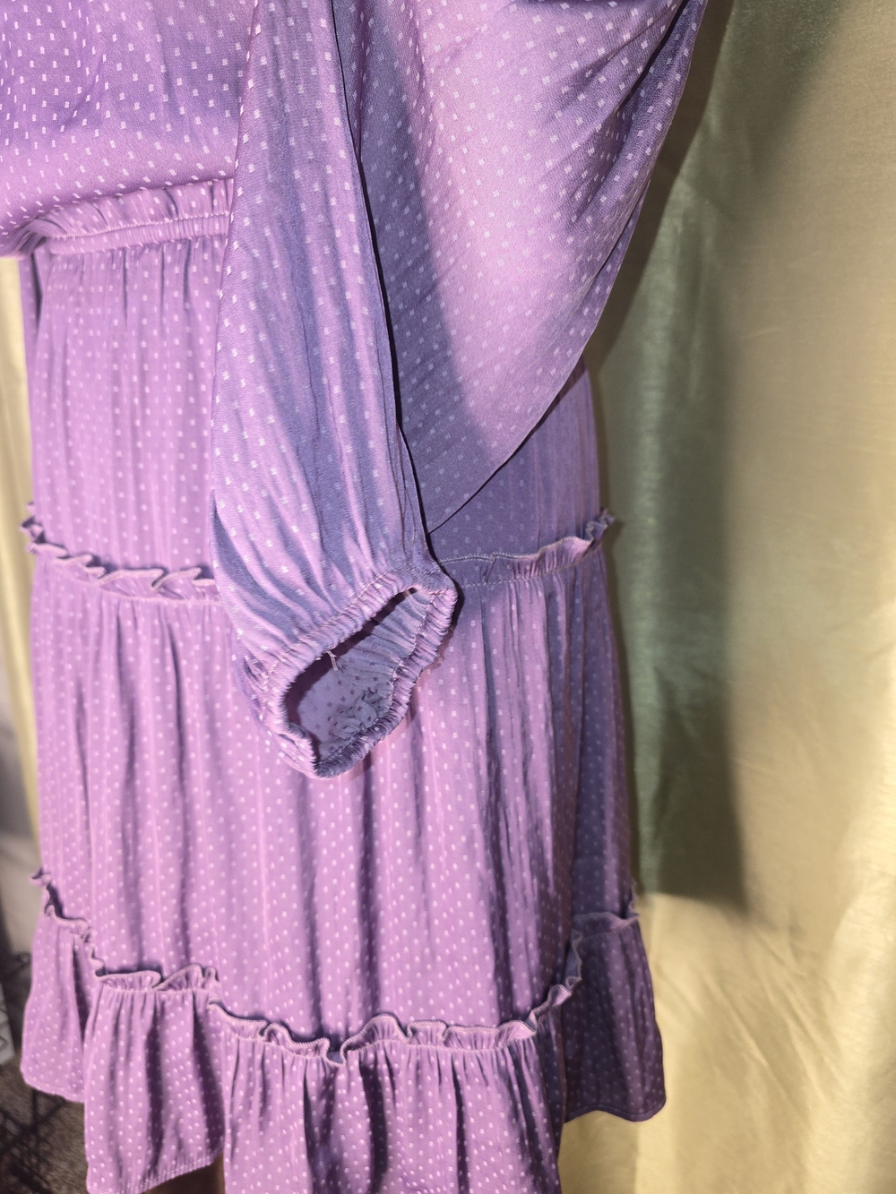 Cato Lavender Tiered Long-Sleeve Dress - Picture 7 of 10
